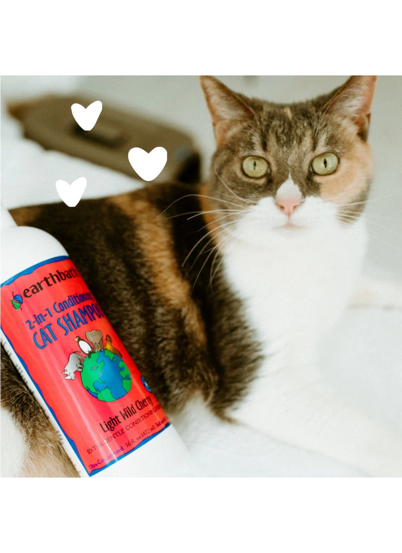 earthbath 2 In 1 Conditioning Cat Shampoo Light Wild Cherry - Image 4