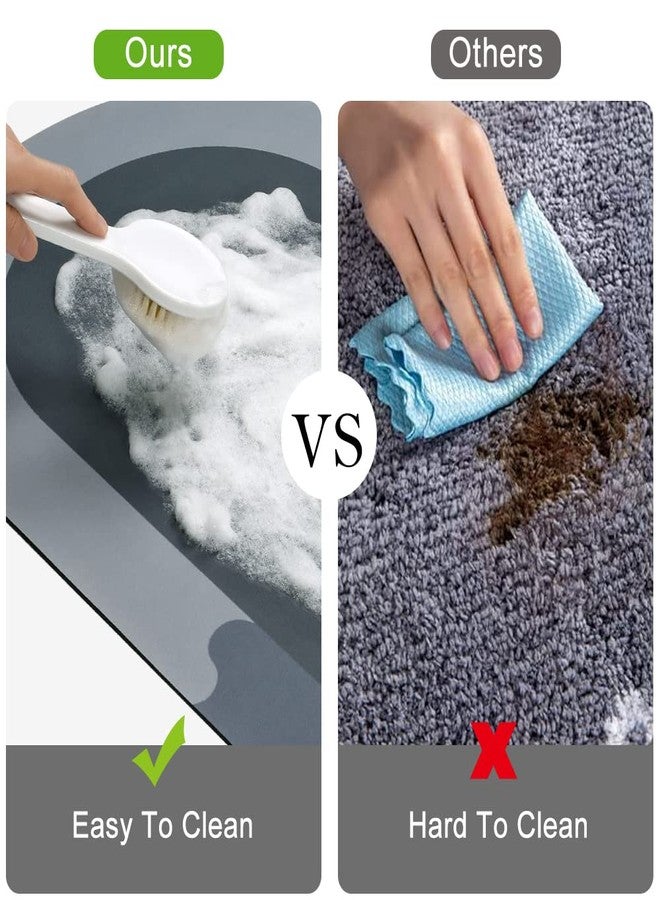 KMSON Bath Mat Bathroom Rugs -17"x27" Napa Skin Non Slip Ultra Soft and Super Absorbent Diatomite Bath Carpet, Dirt Barrier Quick Dry Floor Door Mat Kitchen Rug for Shower Sink Bathtub Blue - Image 5