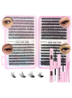 DAODER DAODER Wispy Lash Extension Kit 640Pcs Cluster Lashes Natural Look, Short Lash Clusters Kit 9-13mm 30D 40D 50D 60D D Curl Individual Lashes Kit with Lash Bond Seal Remover(30D+40D+50D+60D Kit 9-13mm)  - Image 1