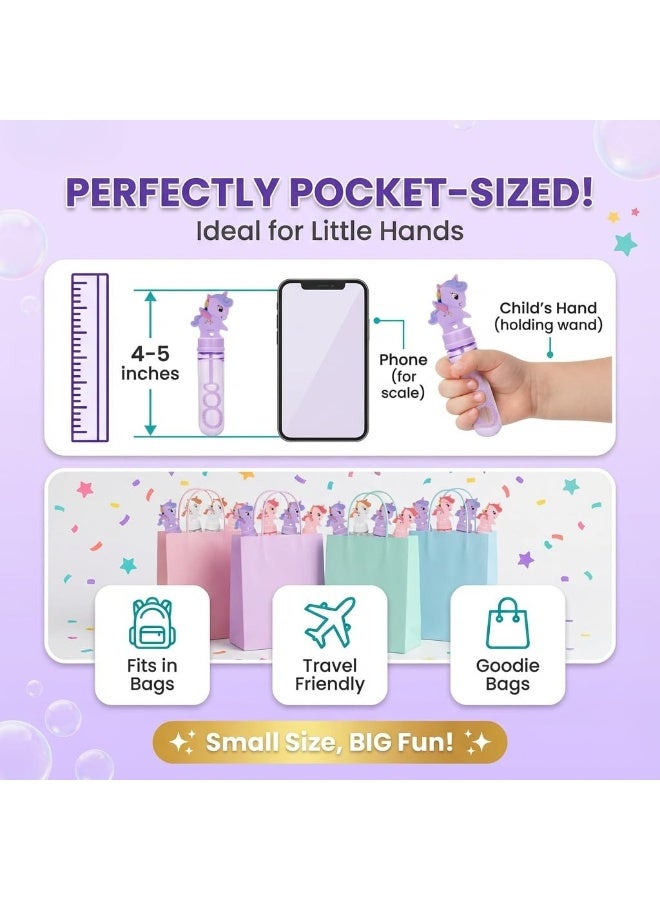 Unicorn Bubble Wand Party Favors 24Pcs for Kids – Magical Return Gifts for Birthday Party, Mini Bubble Blower Toys for Girls u0026 Boys – Unicorn Themed Goody Bag Fillers, Outdoor Summer Fun Toys, Party Giveaways, Wedding u0026 Classroom Rewards for Kids (24Pcs) - Image 5