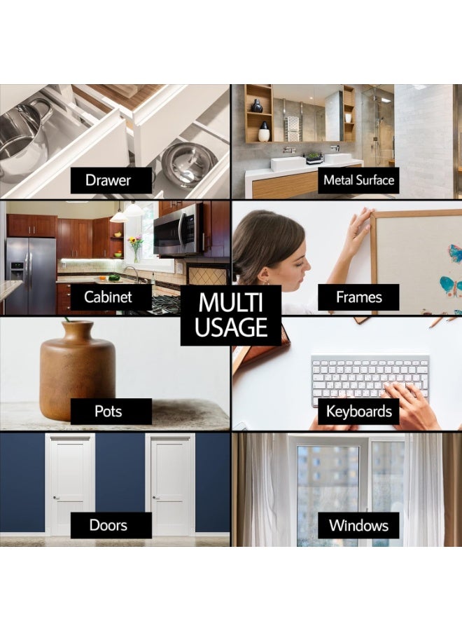 Cabinet Door Bumpers 1/2" Diameter 200 Pcs Self Adhesive Sound Dampening Clear Bumper Pads for Drawers, Table Tops, Cupboard, Picture Frames, Glassware and Furniture - Image 5