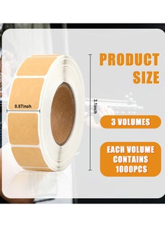 Excefore 3000pcs Square Target Pasters, 3 Rolls Self Adhesive 0.87 Inch Target Labels Easy to Peel & Stick Square Roll Stickers Paper Shooting Targets for The Range  - Image 2