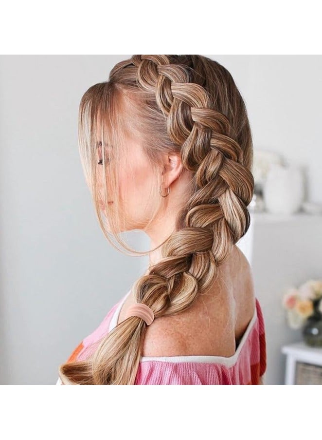 توك الشعر 50 قطعة، أربطة شعر ناعمة بدون درزات للشعر الرقيق والسميك، حاملات ذيل الحصان، ربطات شعر مرنة للنساء والرجال والفتيات، ربطات شعر من النايلون بدون توقف، إكسسوارات شعر لا تسبب التلف - Image 4