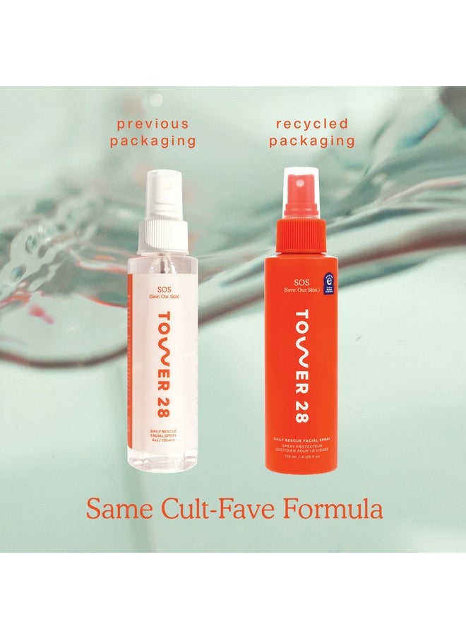 TOWER 28 Sos Daily Rescue Facial Spray For Sensitive Skin Soothing And Refreshing Ph Balancing Toner For Face Helps Reduce Redness And Breakouts 4 Fl Oz  - Image 2