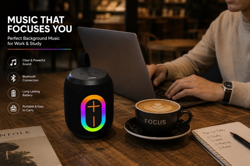 تايجر سبيكر بلوتوث T-157 مع إضاءة RGB وصوت ستيريو، وقت تشغيل يصل الى 3 ساعات، تصميم محمول مثالي للرحلات والمناسبات - Image 5