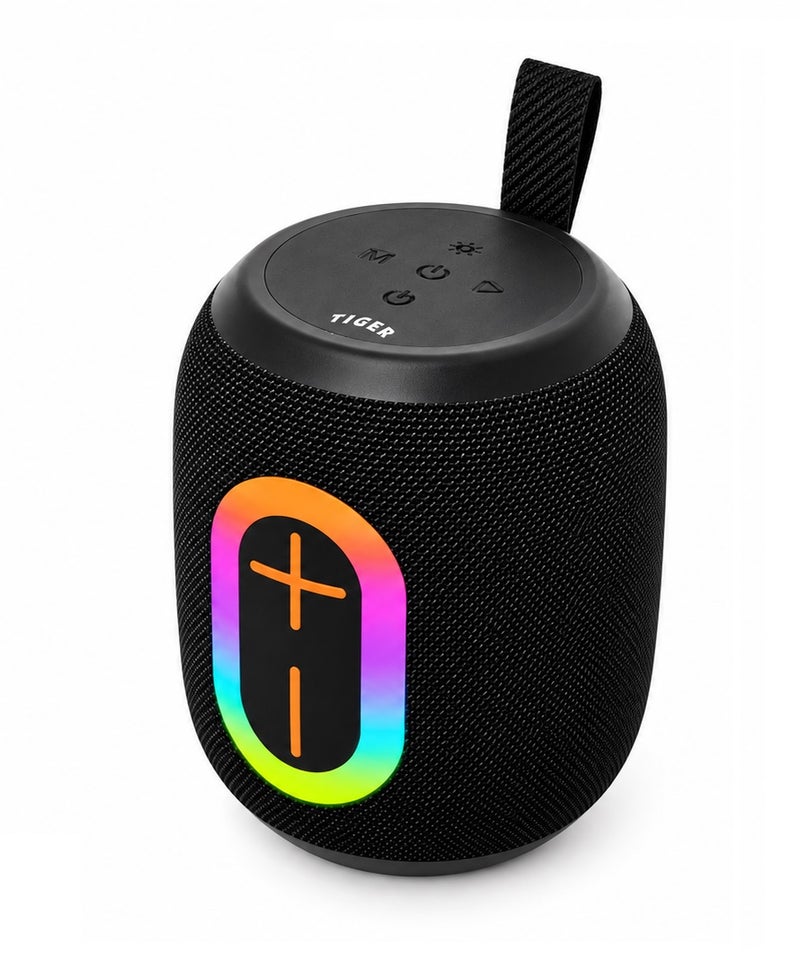 تايجر سبيكر بلوتوث T-157 مع إضاءة RGB وصوت ستيريو، وقت تشغيل يصل الى 3 ساعات، تصميم محمول مثالي للرحلات والمناسبات - Image 1