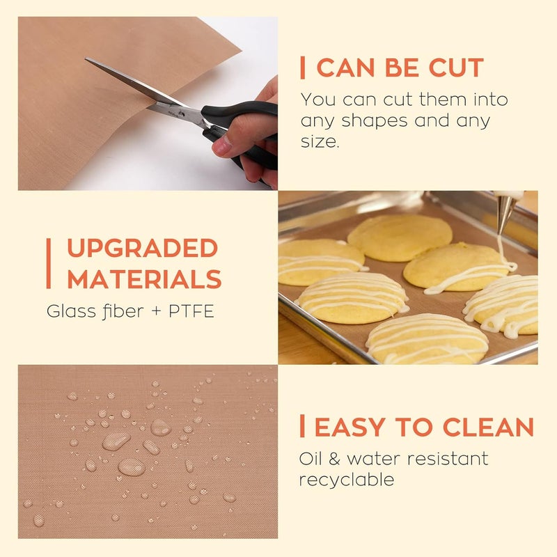 HTVRONT Teflon Sheets for Heat Press 3 Pack Non Stick PTFE Teflon Sheet Reusable 12 x 16 Teflon Paper Heat Resistant Teflon Mat - Image 3