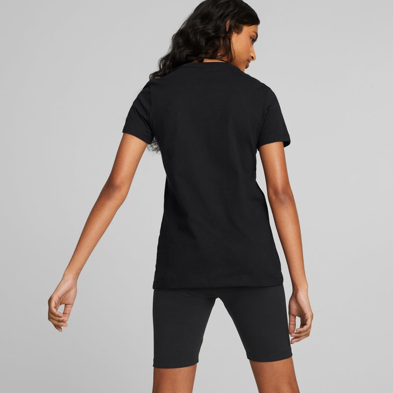 PUMA Classics Logo Womens Black T-shirt - Image 5