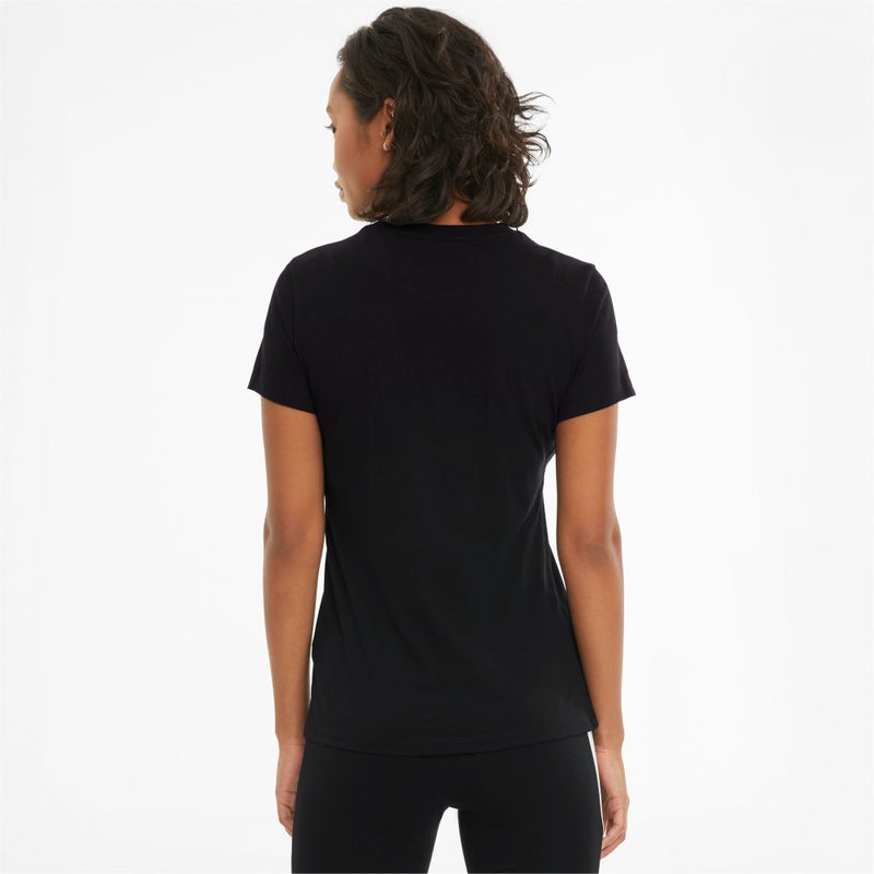 PUMA Classics Logo Womens Black T-shirt - Image 2