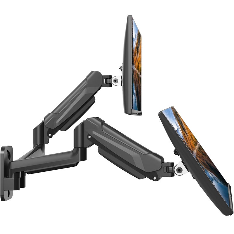 BONTEC Monitor Wall Mount Bracket for 13-32 Inch Screens, Fully Adjustable Gas Spring Monitor Arm, Height Adjustable, Tilt Swivel & Rotate, Holds up to 19.8 lbs, VESA 75x75, 100x100 mm - Image 1