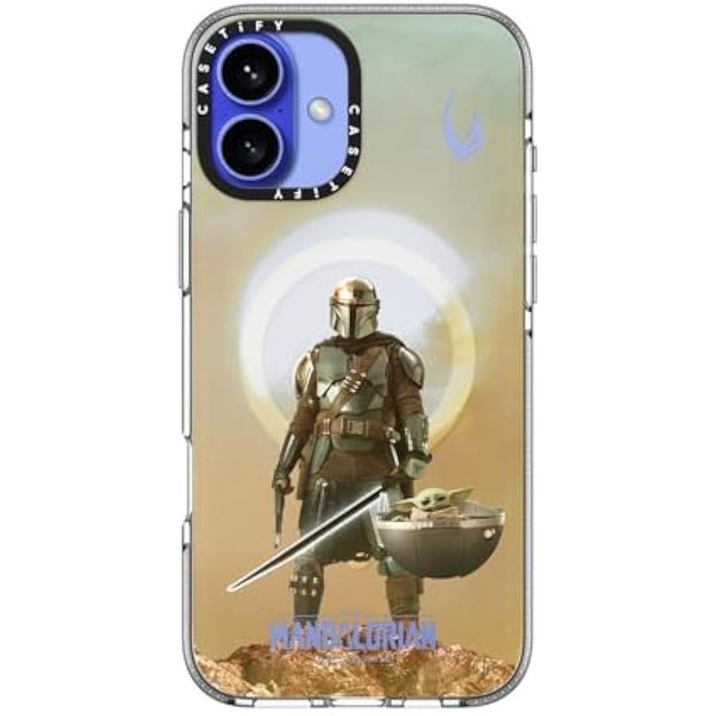 Casetify Clear iPhone 16 Plus Case 【Mandalorian Co-Lab/Not Yellowing / 6.6ft Drop Protection/Compatible with Magsafe】 - A Clan of Two Case - Clear - Image 3