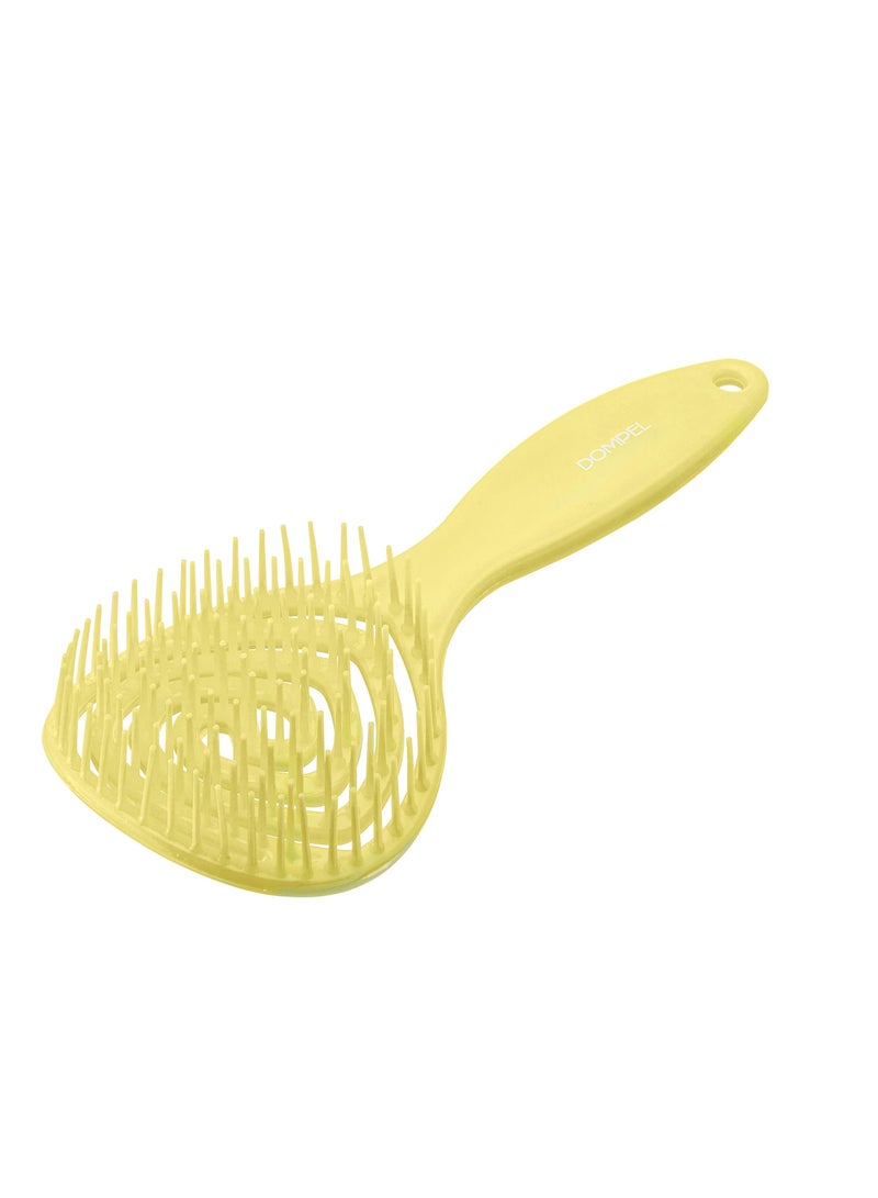 DOMPEL Silicone Hair Styling Brush with Pineapple Scent – Yellow - Image 4