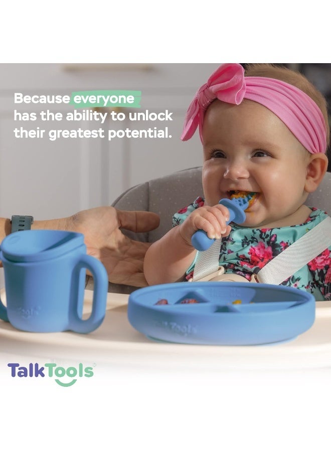 TalkTools ITSY Silicone Training Cup â€“ Mini Straw Cup for Baby - Anti Leak, Spill Proof and BPA Free Cup with Straw Insertion for Kids (Ocean) - Image 5