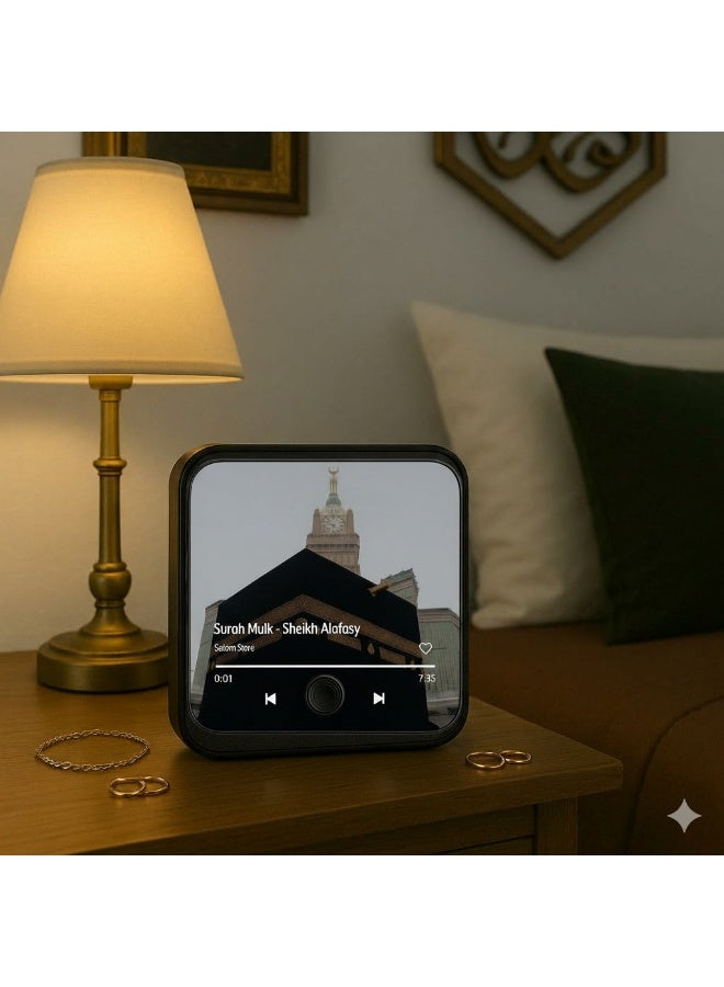 Vierex Quran Magnet with Built-in Surah Player, 2-in-1 Islamic Gift, Preloaded Surah Mulk Recitation, Rechargeable, Fridge Magnet, Perfect Ramadan & Eid Gift for Muslims - Image 2