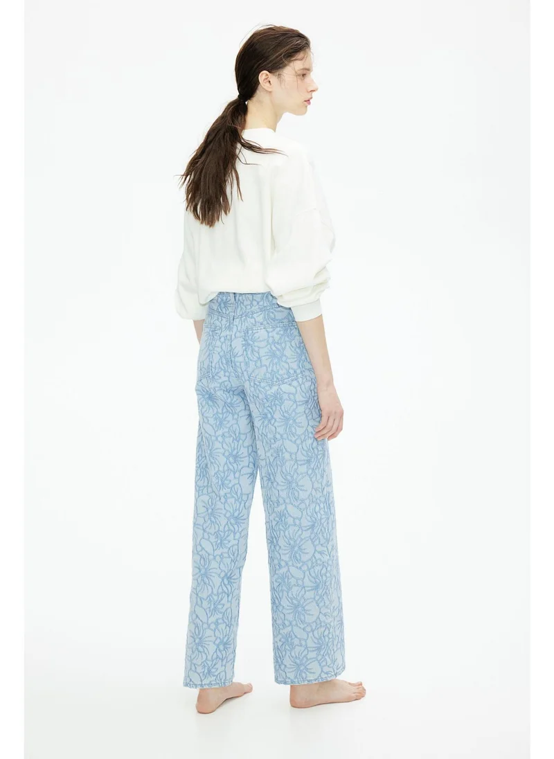 H&M Straight embroidered jeans