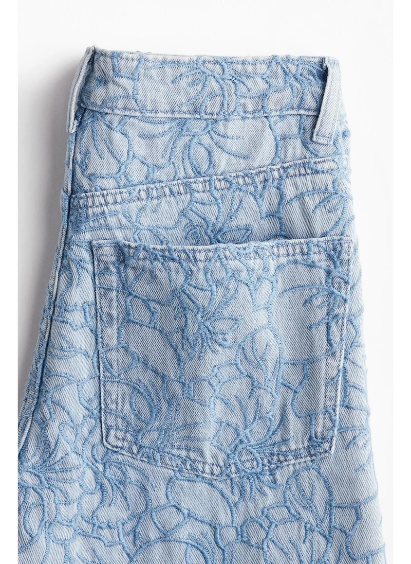H&M Straight embroidered jeans