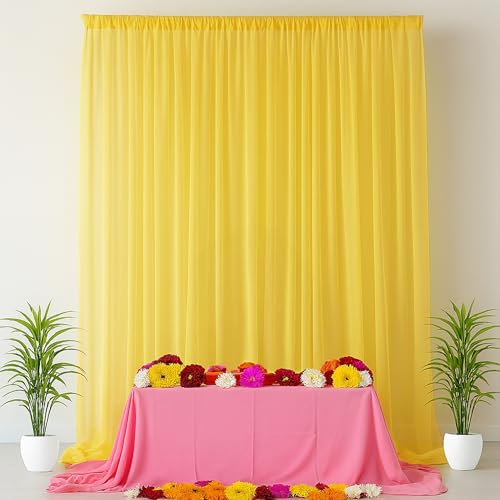 SpecialYou.in SpecialYou® Ganpati Decoration Setup for Home Decor with Yellow Back Drop Curtain for Decorations, Ganpati Decoration Backdrop for Wall Decor Items- Set of 2 - Image 5