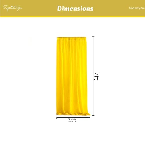 SpecialYou.in SpecialYou® Ganpati Decoration Setup for Home Decor with Yellow Back Drop Curtain for Decorations, Ganpati Decoration Backdrop for Wall Decor Items- Set of 2 - Image 4