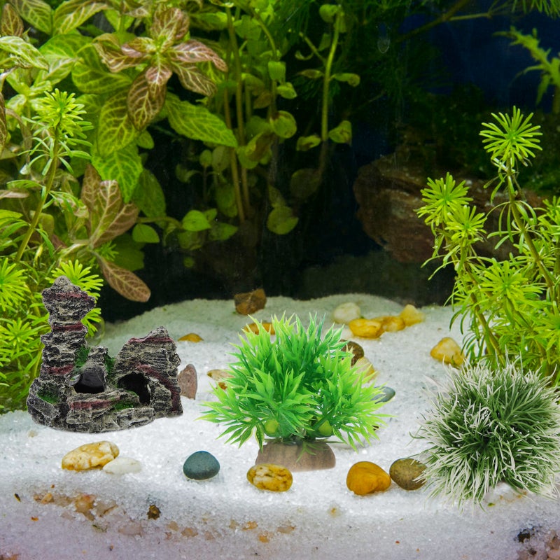 1 Set Fake Aquatic Plant Fish Landscape Prop Underwater Mountain Set Aquarium Plants - Image 3