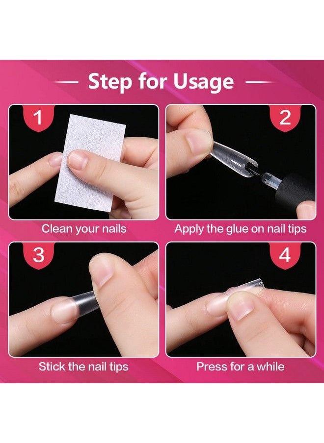 AIMEILI False Nail Tips 432Pcs Clear Matte Coffin Full Cover Nail Tips For Soak Off Nail Extension Acrylic False Press On Nails With Box For Nail Art Salon And Home Diy 10 Sizes  - Image 3
