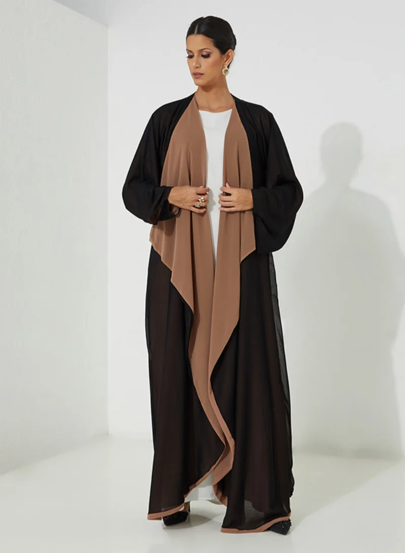 Rosette Abaya Abaya With Double Face Color
