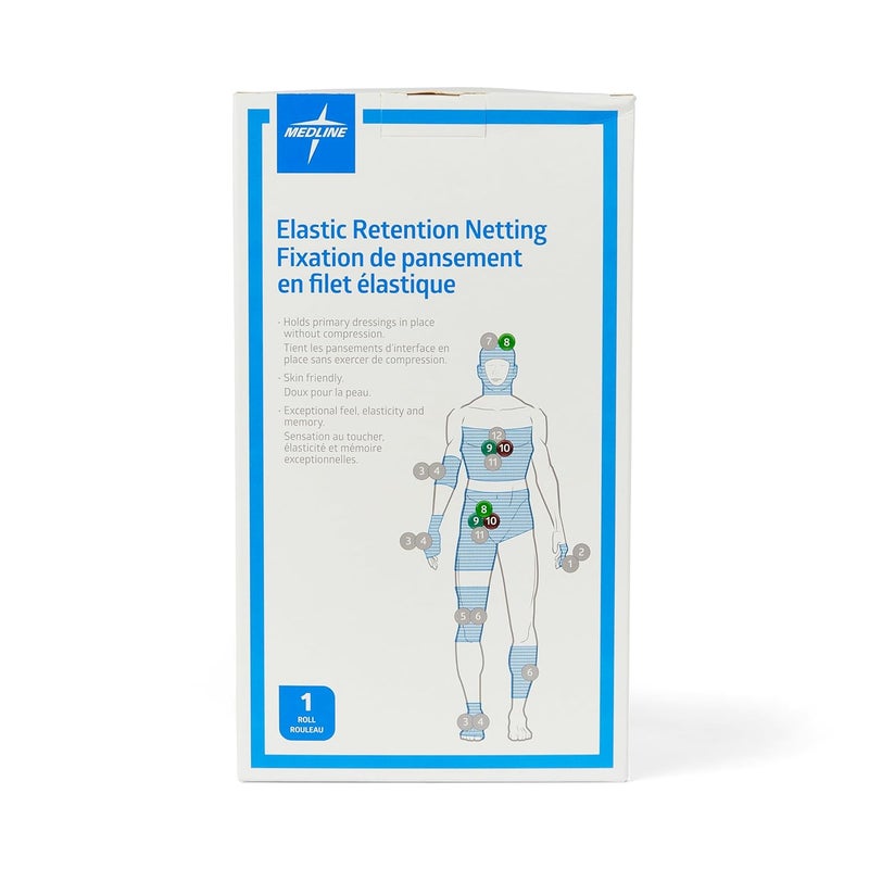 Medline Stretch Tubular Elastic Dressing Retention Net Size 10 41 x 25 yd Ideal for Wound Care Single Pack - Image 3