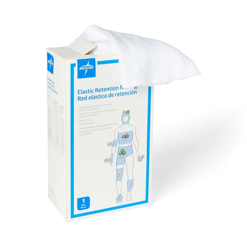 Medline Stretch Tubular Elastic Dressing Retention Net Size 10 41 x 25 yd Ideal for Wound Care Single Pack - Image 1