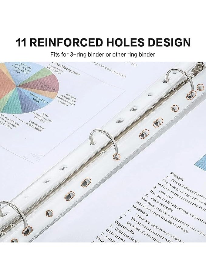 A4 size perforated plastic file folder, small transparent file folder, best plastic folder for office or school work, 100 pieces - Image 2