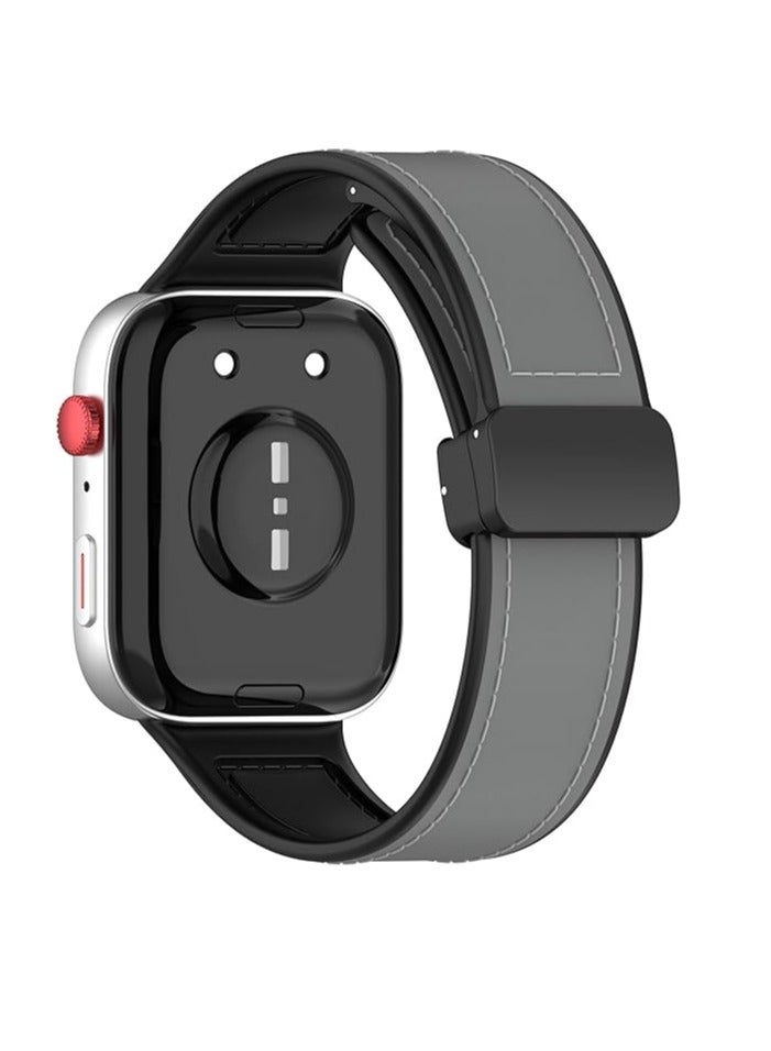 Compatible with Huawei Watch Fit 3/ Fit4/Fit4 Pro Strap for Women Men, Soft Flexible Leather Silicone Hybrid Sport Wristband Magnetic Buckle Bracelet Replacement Strap for Huawei Watch Fit3 - Image 1