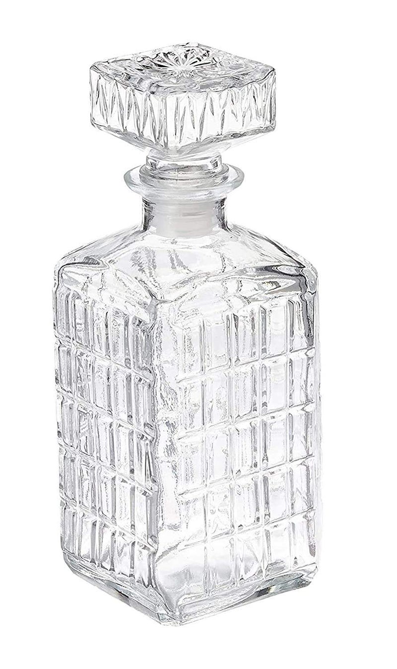 STAR WORK STAR WORK 500 ML European Style Square Glass DIY Wine Beer Whisky Decanter Drink Water Juice Tea Milk Jug Pitcher Bottle with Lid - Image 5
