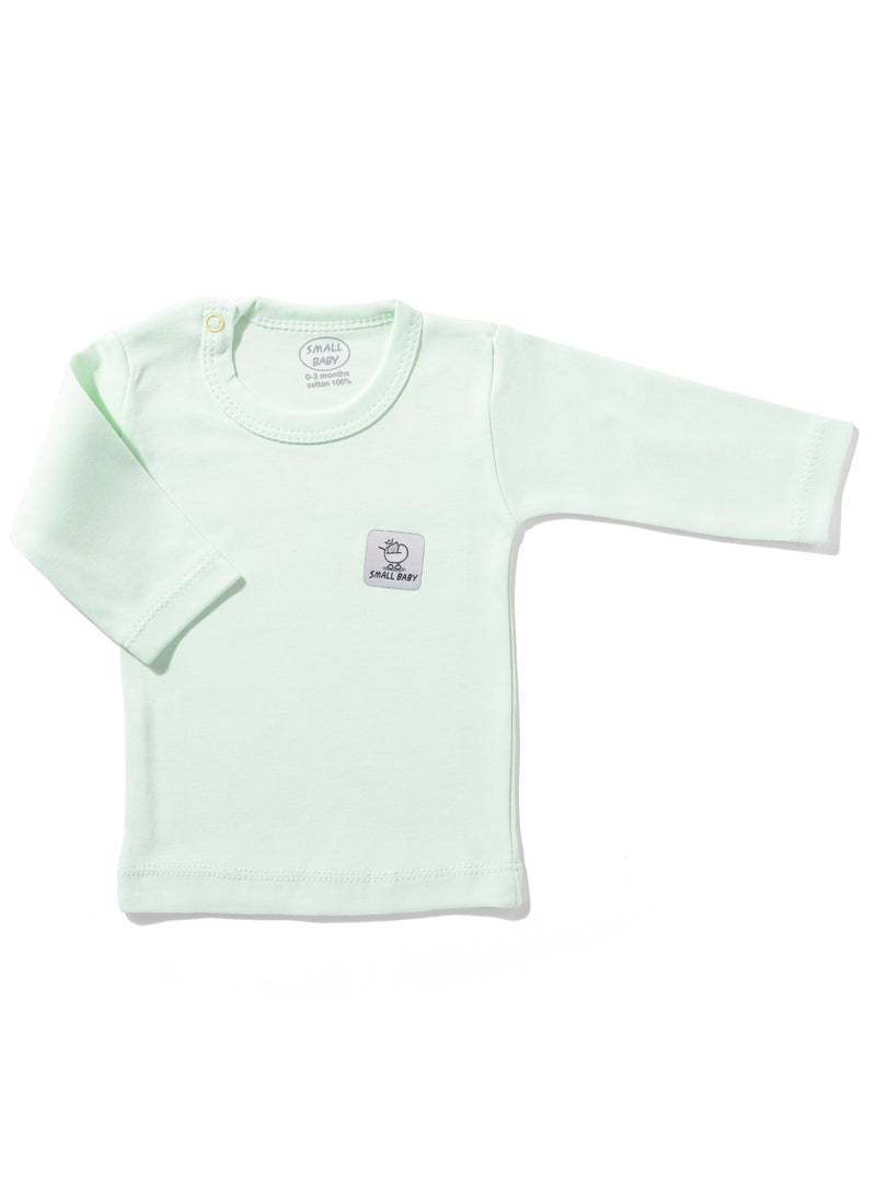 سمول بيبي باك يحتوي علي 3 قطع فانلة كم قطن الوان للبيبي - Image 2