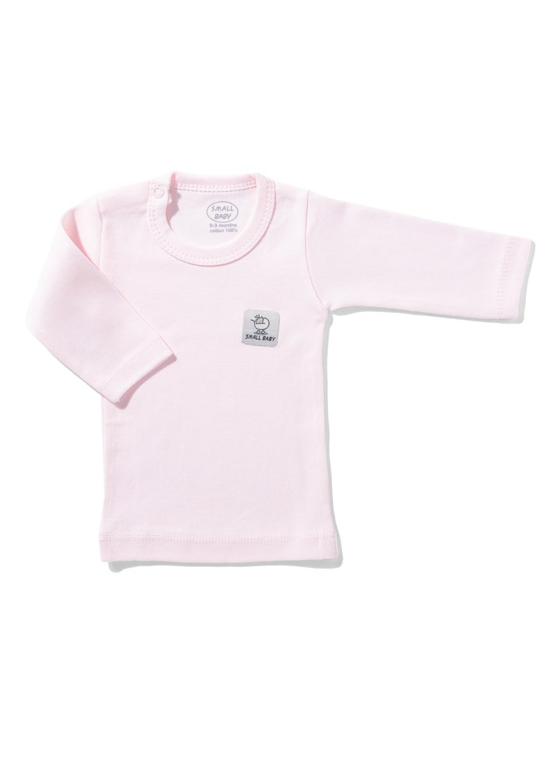 سمول بيبي باك يحتوي علي 3 قطع فانلة كم قطن الوان للبيبي - Image 3