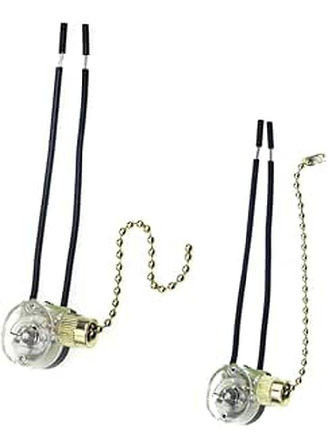 2Pcs Pull Chain Switch For Ceiling Fan Light Easy Install Random Color Eco Friendly - Image 1