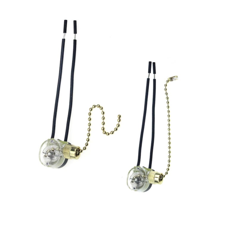 2Pcs Pull Chain Switch For Ceiling Fan Light Easy Install Random Color Eco Friendly - Image 2