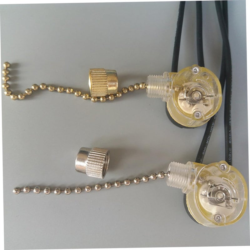 2Pcs Pull Chain Switch For Ceiling Fan Light Easy Install Random Color Eco Friendly - Image 3