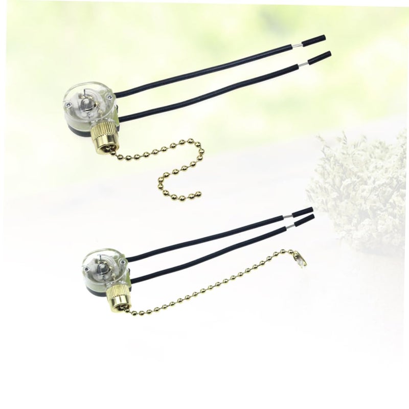 2Pcs Pull Chain Switch For Ceiling Fan Light Easy Install Random Color Eco Friendly - Image 5