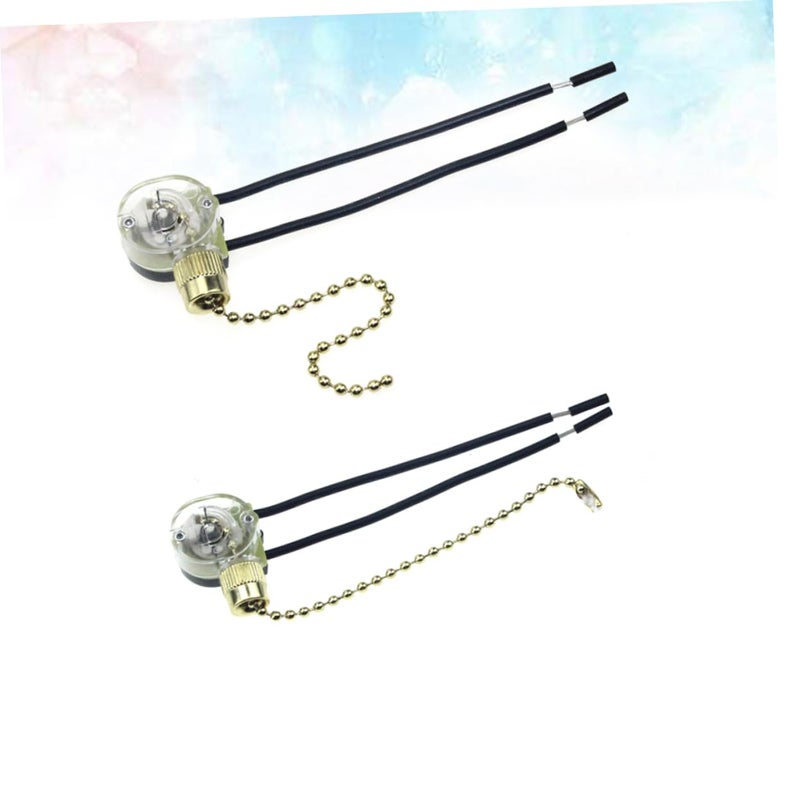 2Pcs Pull Chain Switch For Ceiling Fan Light Easy Install Random Color Eco Friendly - Image 4