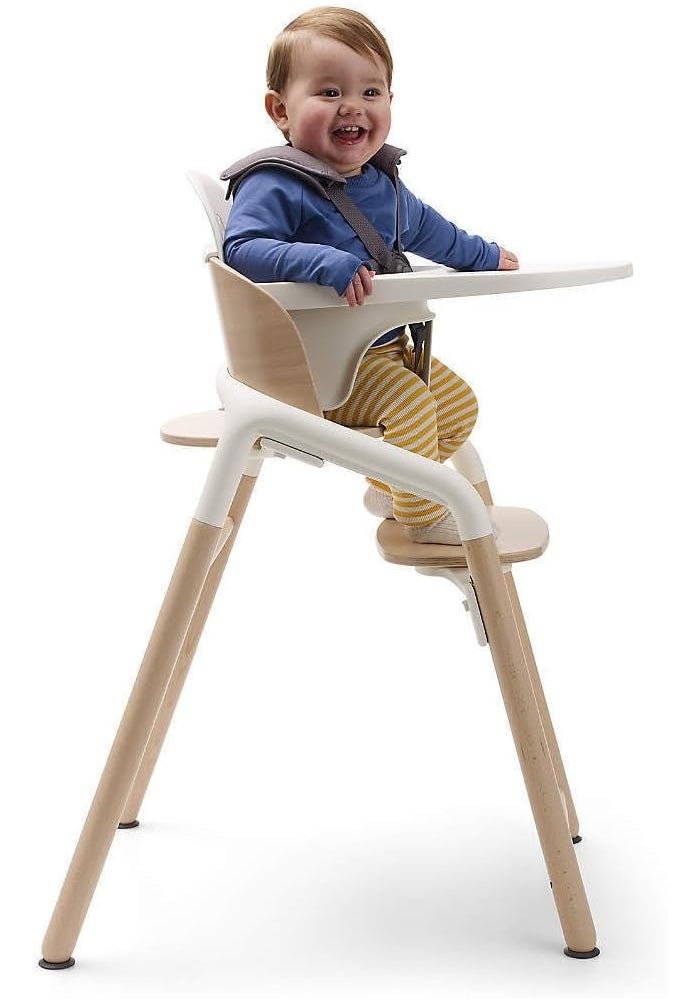 Bugaboo Giraffe Adjustable High Chair in Neutral Wood and White - Image 4