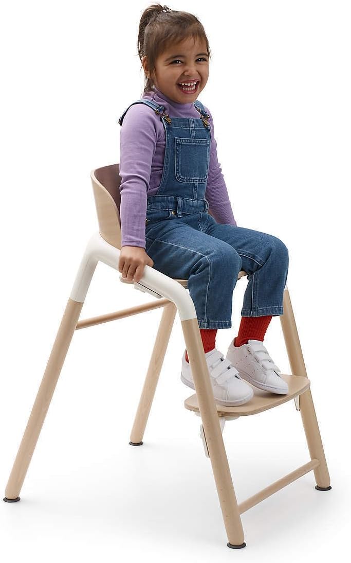 Bugaboo Giraffe Adjustable High Chair in Neutral Wood and White - Image 5