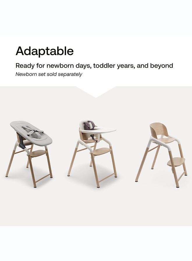 Bugaboo Giraffe Adjustable High Chair in Neutral Wood and White - Image 5