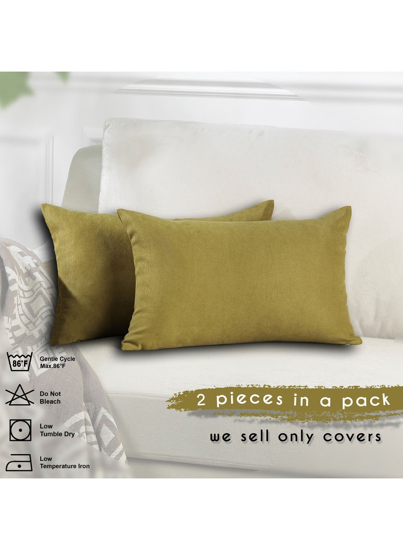 Zeenah Furniture Decorative Solid Color Invisible Zipper Diamond Cushion Cover Velvet Look Throw Pillow Set of 2 Cases for Chair Couch Bedroom & Livingroom Pillowcase - Image 2