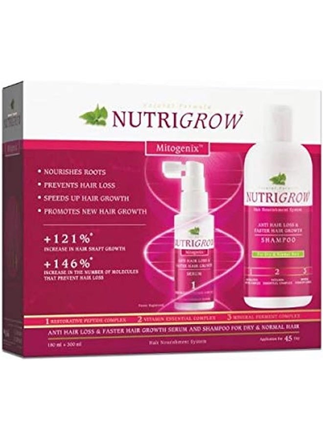 Nutrigrow Anti Hair Loss & Faster Hair Growth Serum And Shampoo For Dry & Normal Hair - Image 1