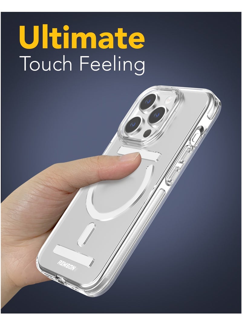 Remson Mag-X Magnetic Hybrid Protective Clear Case  Protection Compatible for iPhone 15 Pro 6.1 inches - Clear - Image 2