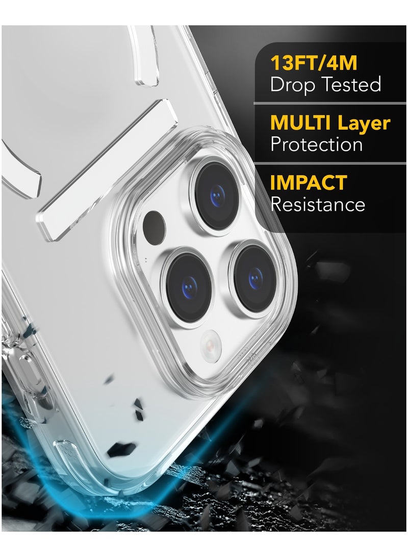 Remson Mag-X Magnetic Hybrid Protective Clear Case  Protection Compatible for iPhone 15 Pro 6.1 inches - Clear - Image 4