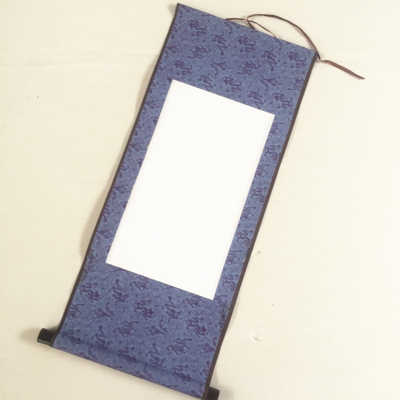 Blank Scroll Rice Paper Calligraphy And Painting Mounting Mini Imitation Damask Calligraphy Painting Hanging Scroll Banner Vertical Scroll - Image 4