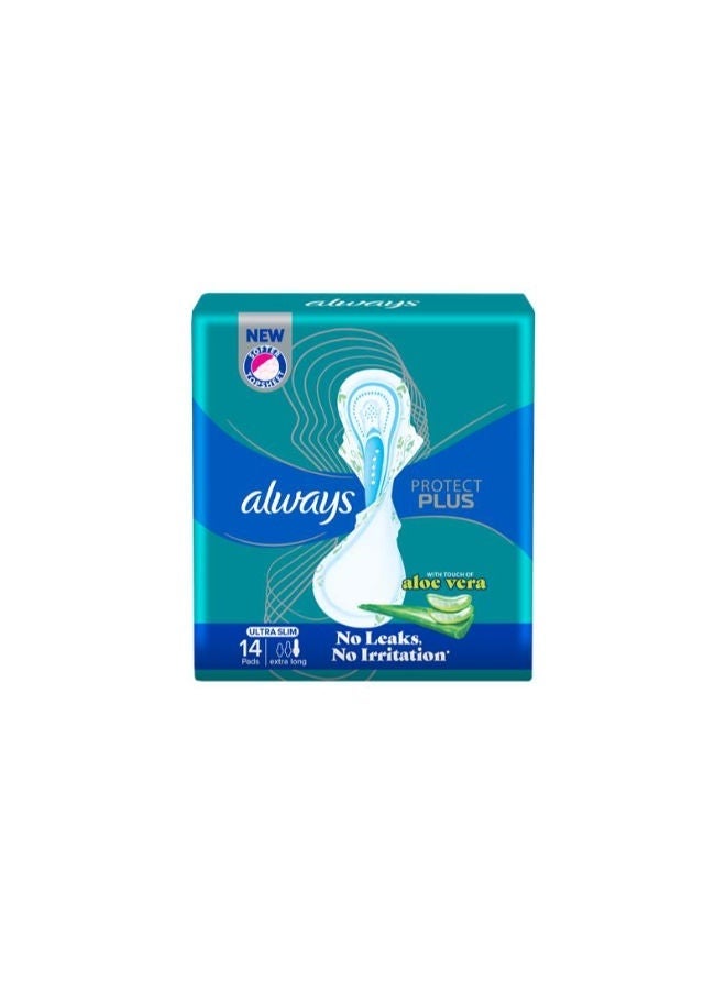 أولويز 14 فوطة صحية طويلة جدًا بروتكت بلس