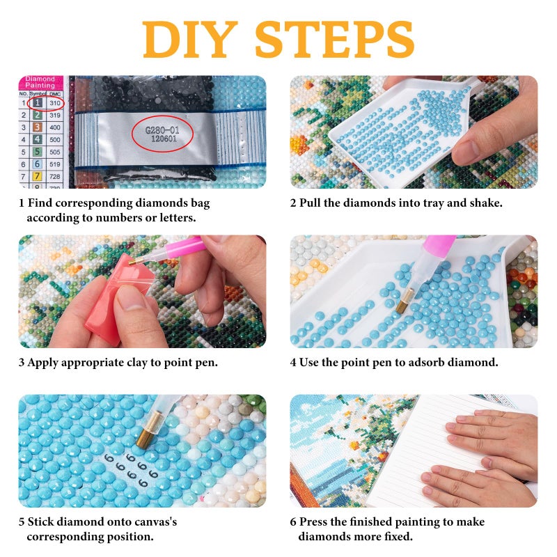 Okarina Diamond Art Kits for Adults Sunflower, DIY 5D Diamond Painting Kit for Beginners Flower Butterfly, Full Round Drill Gem Art Dots for Adults, Perfect for Home Wall Decor 12X16 Inch - Image 4