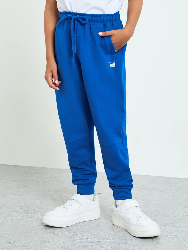Styli Styli Boys Ribbed Cuff Hem Joggers with Side Pocket