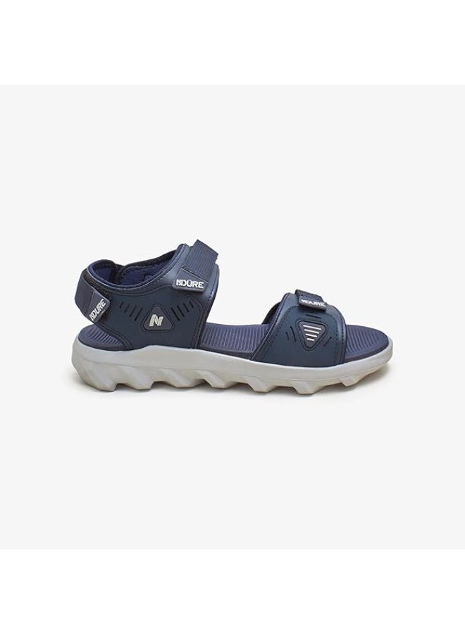 NDURE Men's Power Stride Adjustable Sandals, Navy Blue - Image 4