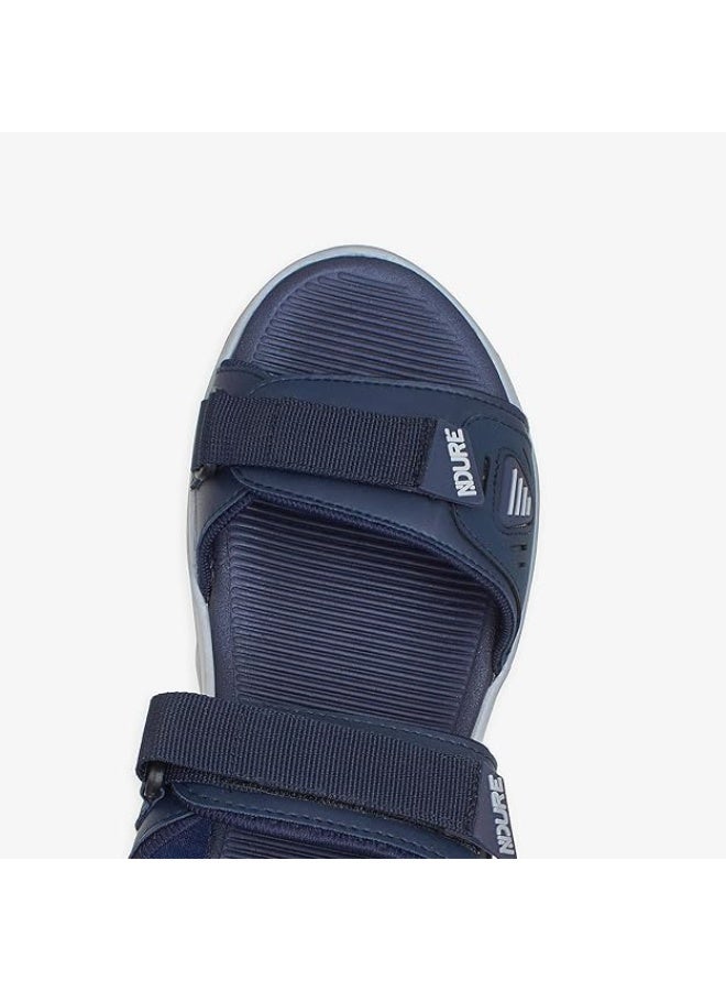 NDURE Men's Power Stride Adjustable Sandals, Navy Blue - Image 2
